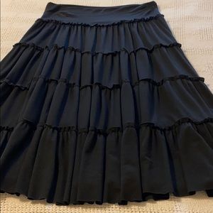 Black ruffled skirt